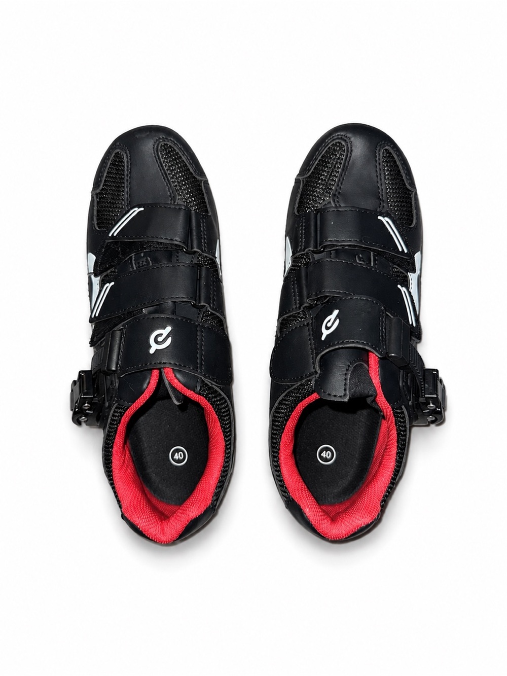 Peloton Cycling Shoes Size 40 Women 9 Men 7 Black Red Look Delta Cleats